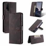 For vivo Y20 AZNS Dream II Skin Feel PU+TPU Horizontal Flip Leather Case with Holder & Card Slots & Wallet(Coffee)