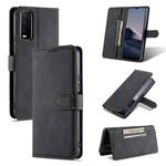For vivo Y20 AZNS Dream II Skin Feel PU+TPU Horizontal Flip Leather Case with Holder & Card Slots & Wallet(Black)