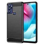 For Motorola Moto G60S Brushed Texture Carbon Fiber TPU Case(Black)