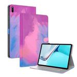 For Huawei MatePad 11 (2021) Voltage Watercolor Pattern Skin Feel Magnetic Horizontal Flip PU Leather Case with Holder(Purple)