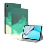 For Huawei MatePad 11 (2021) Voltage Watercolor Pattern Skin Feel Magnetic Horizontal Flip PU Leather Case with Holder(Green)