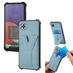 For Samsung Galaxy A22 5G Y Style Multifunction Card Stand Back Cover PU + TPU + PC Magnetic Shockproof Case(Light Blue)
