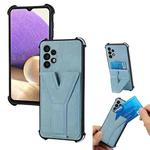 For Samsung Galaxy A32 4G Y Style Multifunction Card Stand Back Cover PU + TPU + PC Magnetic Shockproof Case(Light Blue)