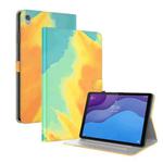 For Lenovo Tab M10 HD Gen 2 TB-X306X,TB-X306F 10.1 Voltage Watercolor Pattern Skin Feel Magnetic Horizontal Flip PU Leather Case with Holder(Yellow)