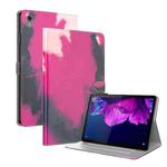 For Lenovo Tab P11 TB-J606F 11inch Voltage Watercolor Pattern Skin Feel Magnetic Horizontal Flip PU Leather Case with Holder(Berry)