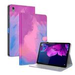 For Lenovo Tab P11 TB-J606F 11inch Voltage Watercolor Pattern Skin Feel Magnetic Horizontal Flip PU Leather Case with Holder(Purple)