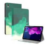 For Lenovo Tab P11 TB-J606F 11inch Voltage Watercolor Pattern Skin Feel Magnetic Horizontal Flip PU Leather Case with Holder(Green)