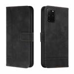 For Samsung Galaxy S20+ Retro Skin Feel Horizontal Flip Soft TPU + PU Leather Case with Holder & Card Slots & Photo Frame(Black)