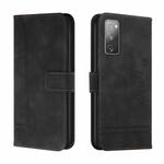 For Samsung Galaxy S20 FE Retro Skin Feel Horizontal Flip Soft TPU + PU Leather Case with Holder & Card Slots & Photo Frame(Black)