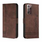 For Samsung Galaxy Note20 Ultra Retro Skin Feel Horizontal Flip Soft TPU + PU Leather Case with Holder & Card Slots & Photo Frame(Coffee)