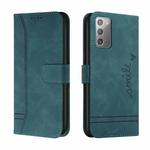 For Samsung Galaxy Note20 Retro Skin Feel Horizontal Flip Soft TPU + PU Leather Case with Holder & Card Slots & Photo Frame(Army Green)
