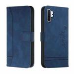 For Samsung Galaxy Note10+ Retro Skin Feel Horizontal Flip Soft TPU + PU Leather Case with Holder & Card Slots & Photo Frame(Blue)