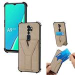 For OPPO A9 2020 Y Style Multifunction Card Stand Back Cover PU + TPU + PC Magnetic Shockproof Case(Khaki)