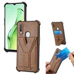 For OPPO A31 Y Style Multifunction Card Stand Back Cover PU + TPU + PC Magnetic Shockproof Case(Brown)