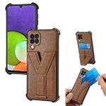 For Infinix Note 10 Y Style Multifunction Card Stand Back Cover PU + TPU + PC Magnetic Shockproof Case(Brown)