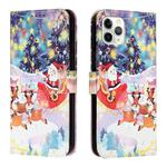 Silk Texture Christmas Painted Pattern Horizontal Flip Leather Case with Holder & Card Slots & Wallet & Photo Frame For iPhone 11 Pro Max(Gifts Santa Claus)