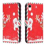 Silk Texture Christmas Painted Pattern Horizontal Flip Leather Case with Holder & Card Slots & Wallet & Photo Frame For iPhone XR(Santa Claus And Deer)