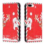Silk Texture Christmas Painted Pattern Horizontal Flip Leather Case with Holder & Card Slots & Wallet & Photo Frame For iPhone 7 Plus / 8 Plus / 6s Plus / 6 Plus(Santa Claus And Deer)