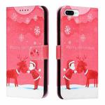 Silk Texture Christmas Painted Pattern Horizontal Flip Leather Case with Holder & Card Slots & Wallet & Photo Frame For iPhone 7 Plus / 8 Plus / 6s Plus / 6 Plus(Kid And Deer)