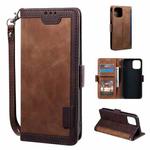 For iPhone 13 mini Retro Splicing Horizontal Flip Leather Case with Card Slots & Holder & Wallet (Brown)