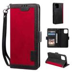 For iPhone 13 Pro Retro Splicing Horizontal Flip Leather Case with Card Slots & Holder & Wallet (Red)