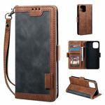 For iPhone 13 Pro Max Retro Splicing Horizontal Flip Leather Case with Card Slots & Holder & Wallet (Grey)