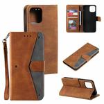 For iPhone 13 Pro Stitching Calf Texture Horizontal Flip Leather Case with Holder & Card Slots & Wallet (Brown)