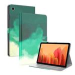 For Samsung Galaxy Tab A7 10.4 2020 T500 / T505 Voltage Watercolor Pattern Skin Feel Magnetic Horizontal Flip PU Leather Case with Holder & Card Slots & Photo Frame & Sleep / Wake-up Function(Cyan Green)