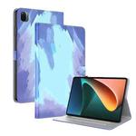 For Xiaomi Mi Pad 5 / 5 Pro Voltage Watercolor Pattern Skin Feel Magnetic Horizontal Flip PU Leather Case with Holder & Card Slots & Photo Frame & Sleep / Wake-up Function(Winter Snow)