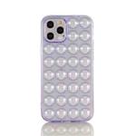 For iPhone 12 TPU Full Coverage Shockproof Bubble Case(Purple)