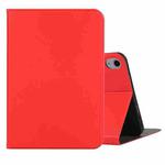For iPad mini 6 Voltage Craft Texture TPU Horizontal Flip Protective Tablet Case with Holder(Red)