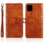 For iPhone 13 Regular Crocodile Texture Horizontal Flip Leather Case with Holder & Card Slots & Wallet & Photo Frame & Lanyard(Brown)