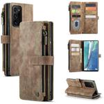 For Samsung Galaxy Note20 Ultra CaseMe-C30 PU + TPU Multifunctional Horizontal Flip Leather Case with Holder & Card Slot & Wallet & Zipper Pocket(Brown)