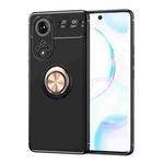 For Huawei Nova 9 Metal Ring Holder 360 Degree Rotating TPU Case(Black Gold)