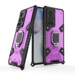 For vivo X70 Pro Space PC+TPU Shockproof Case with Ring Holder(Purple)