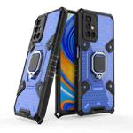 For Xiaomi Redmi 10 Space PC+TPU Shockproof Case with Ring Holder(Blue)