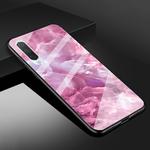 For Xiaomi Mi CC9 Marble Glass Protective Case(Red)