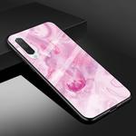 For Xiaomi Mi CC9 Marble Glass Protective Case(Rose Red)