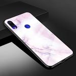 For Xiaomi Redmi 7 Marble Glass Protective Case(Pink)