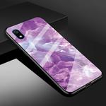 For Xiaomi Redmi 7A Marble Glass Protective Case(Purple)