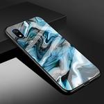 For Xiaomi Redmi 7A Marble Glass Protective Case(Ink Blue)