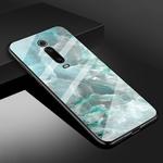 For Xiaomi Redmi K20 Marble Glass Protective Case(Cyan)