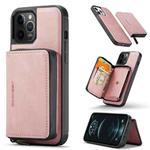 For iPhone 13 Pro JEEHOOD Magnetic Zipper Horizontal Flip Leather Case with Holder & Card Slot & Wallet (Pink)