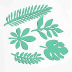 10 in 1 Creative Paper Cutting Shooting Props Tree Leaves Papercut Jewelry Cosmetics Background Photo Photography Props(Christmas Green)