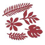 10 in 1 Creative Paper Cutting Shooting Props Tree Leaves Papercut Jewelry Cosmetics Background Photo Photography Props(Wine Red)