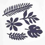 10 in 1 Creative Paper Cutting Shooting Props Tree Leaves Papercut Jewelry Cosmetics Background Photo Photography Props(Dark Blue)