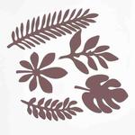 10 in 1 Creative Paper Cutting Shooting Props Tree Leaves Papercut Jewelry Cosmetics Background Photo Photography Props(Coffee)