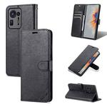 For Xiaomi Mix 4 AZNS Sheepskin Texture Horizontal Flip Leather Case with Holder & Card Slots & Wallet(Black)