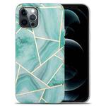 For iPhone 13 Splicing Marble Pattern TPU Protective Case(Green)