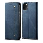 For iPhone 11 Pro Max Denim Texture Casual Style Horizontal Flip Leather Case with Holder & Card Slots & Wallet(Blue)